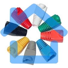 Защитные колпачки для кабеля 6,0мм cat.5, на соединение коннектора с кабелем, зеленый, 100 шт. в пчк