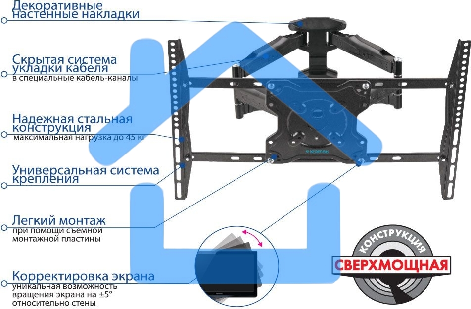 Кронштейн Kromax Atlantis 46 серый