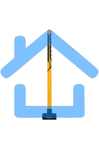 Кувалда Denzel 3000 г, кованая, фибергласовая рукоятка c TPR покрытием, 880 мм