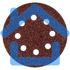 Круг абразивный Matrix на ворсовой подложке под 