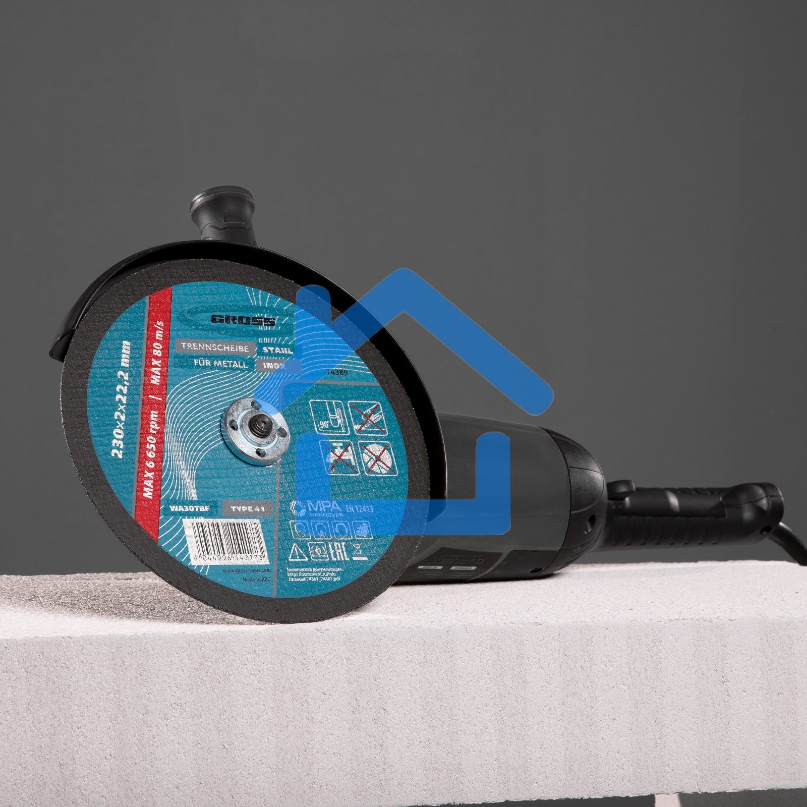 Круг отрезной по металлу, 230 х 2,0 х 22,2 мм, WA36TBF Gross