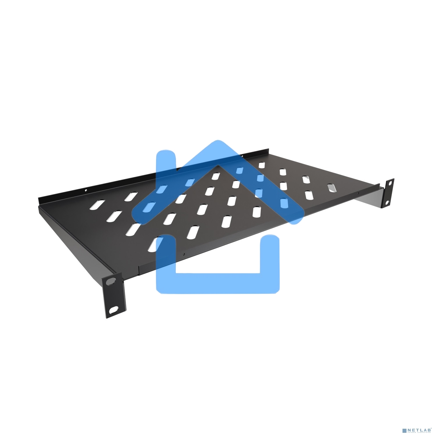 Полка стационарная NTSS NTSS-FF-250-BL 1U нагр.:20кг. 19
