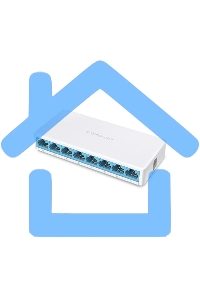 Коммутатор Mercusys MS108, 8 портов Ethernet 100 Мбит/с