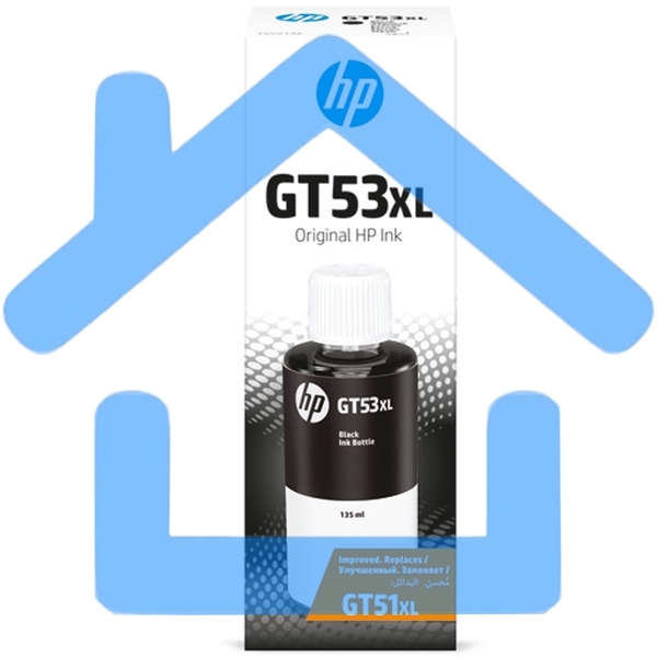 Емкость с чернилами HP GT53XL для GT 5810/5820/Ink Tank 115/315/319/419/415/Smart Tank 515/615, черный (135 ml), 6000 стр.