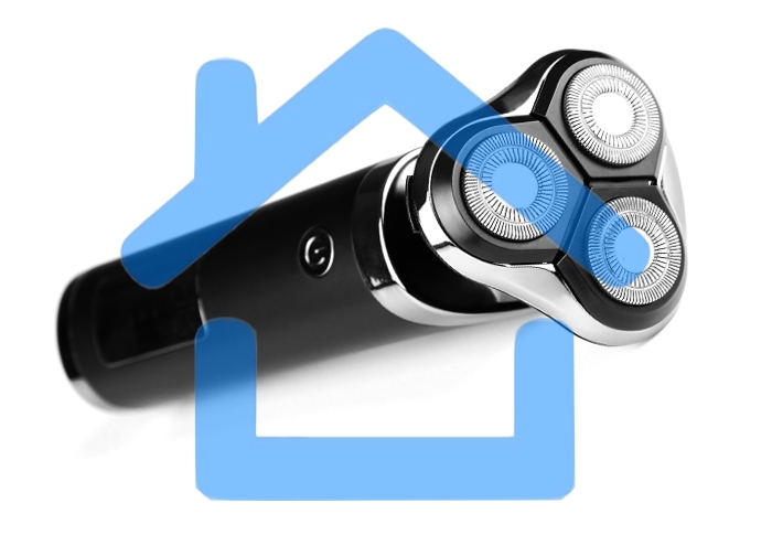 Электробритва Centek CT-2175 (черный) ротор 4D, влажное бритье, 3 плав.головки, USB, зарядка 1 час, подставка