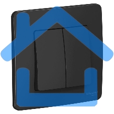 Выключатель 2-кл. СП BLANCA (сх.5) 10А 250В антрацит SchE BLNVS010506