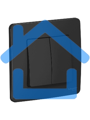 Выключатель 2-кл. СП BLANCA (сх.5) 10А 250В антрацит SchE BLNVS010506