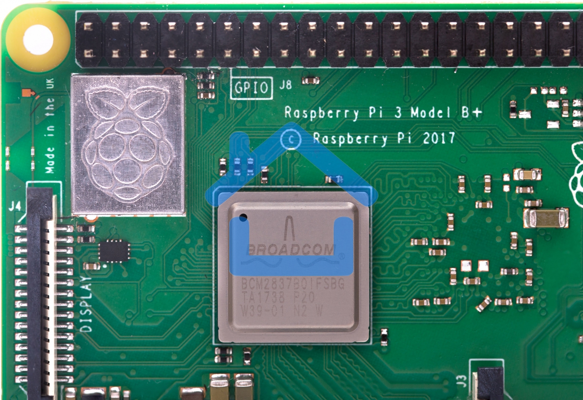 Компьютер Мини Raspberry Pi 3 Model B+ (RA433, E14 Version) Retail, 1GB RAM, Cortex-A53 (ARMv8) 64-bit SoC @ 1.4GHz Broadcom BCM2837B0 CPU, WiFi, Bluetooth, 40-pin extended GPIO, 4x USB 2.0, HDMI, CSI camera port, DSI displ.port, MicroSD port (137-3331), 