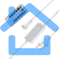 Контроллер с радиопультом для уличных гирлянд Neon-night Сеть и Твинкл, белый Контроллер с радиопультом для уличных гирлянд Neon-night Сеть и Твинкл, белый