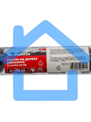 Сверло по дереву Matrix шнековое, 32 х 230 мм, 6-гранный хвостовик