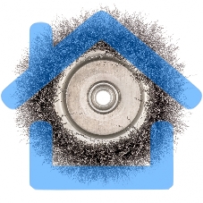 Щетка для УШМ Сибртех 150 мм, М14, 