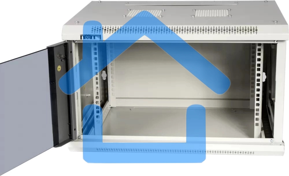 Шкаф настенный серии Pro, 12U 600x600, стеклянная дверь