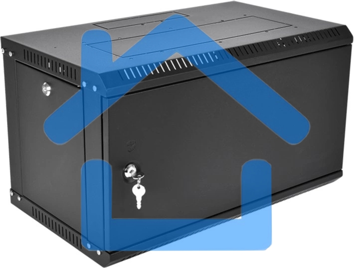 Шкаф телекоммуникационный настенный разборный ЦМО ЭКОНОМ 6U (600 x 650) дверь металл, черный (ШРН-Э-6.650.1-9005)