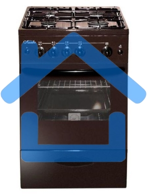 Плита газовая Лысьва ГП 400 МС -2у коричневый, конфорок 4 газовых, духовка 57 л, 50 см x 84 см x 60 см