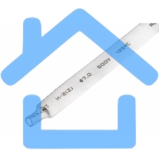 Термоусаживаемая трубка Rexant 7,0/3,5 мм, белая, упаковка 50 шт. по 1 м