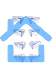 Прозрачные треугольные накладки-протекторы для мебели (3*2*1.5 см). 8 шт. 