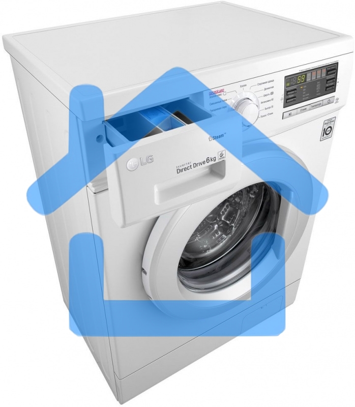 Стиральная машина LG F1296NDS0 белый, загрузка фронтальная 6 кг, 1200 об/мин., класс: А