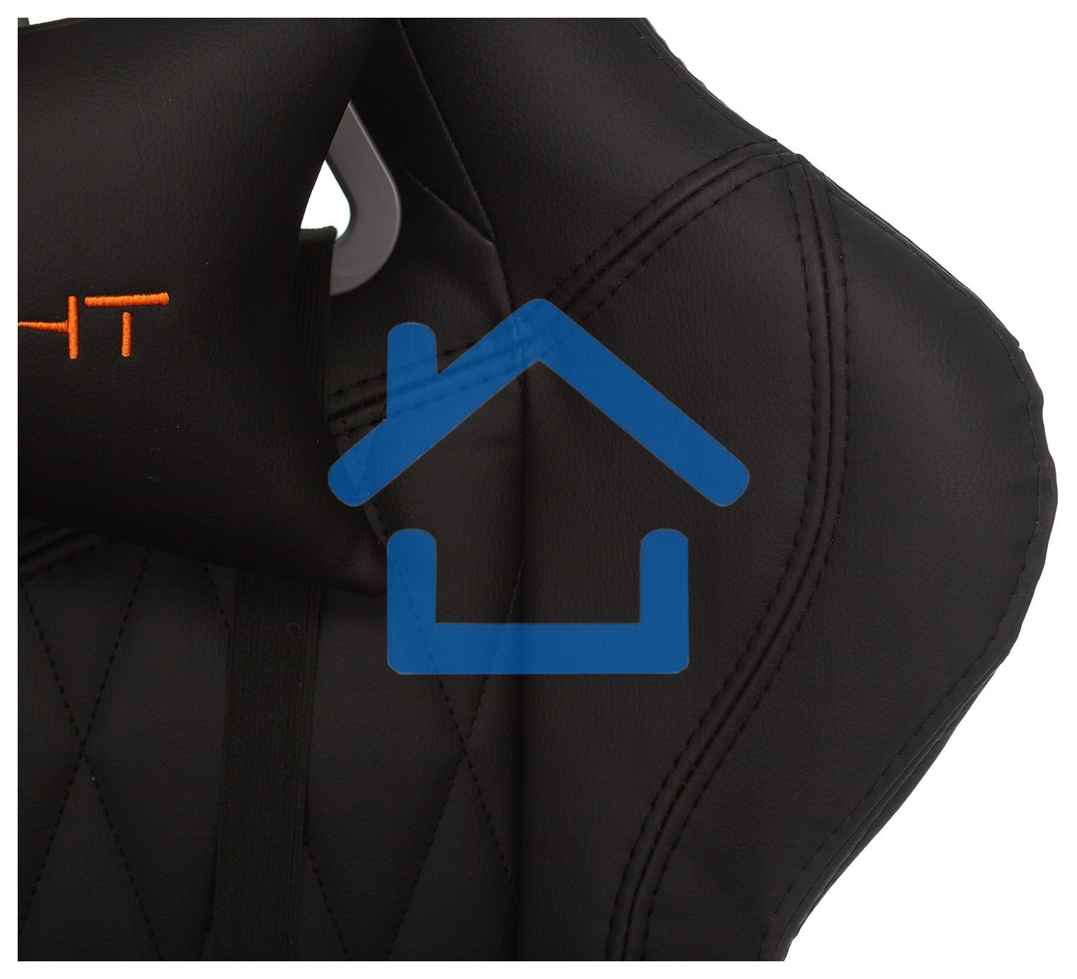 Кресло игровое Knight ARMOR черный, ромбик, эко.кожа, с подголовником, крестовина металл