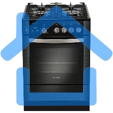 Плита газовая Gefest ПГ 6500-03 0044 черный, конфорок 4 шт, духовка 52 л, 60 см x 85 см x 60 см