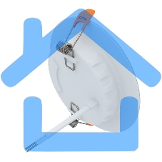 Панель светодиодная встраиваемая круглая 24Вт 230В 6500К 1920Лм 220мм белая IP20 LAMPER