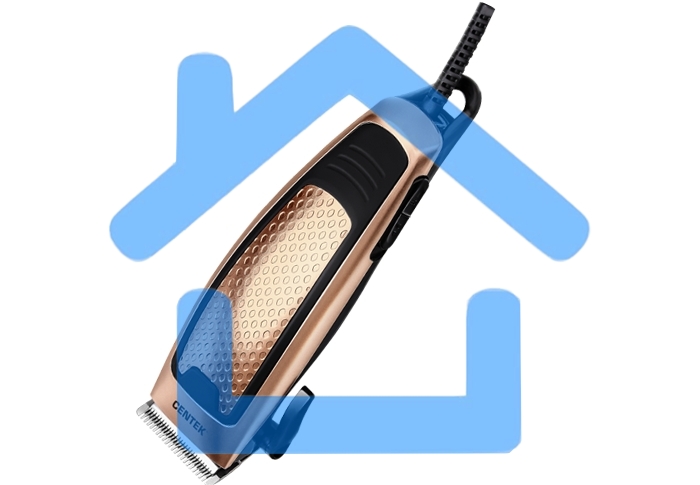 Машинка для стрижки Centek CT-2129 (чер/зол) срез 0...12мм, производительный мотор, шнур 1.8м