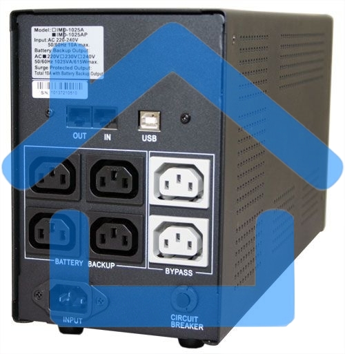 Источник бесперебойного питания Powercom Imperial IMP-1025AP 615Вт 1025ВА черный
