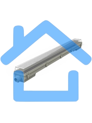 Светильник с отражателем влагозащ. Gauss СПП-Т8-G13 INDUSTRY 660х60х55мм IP65 для LED ламп 1х600мм