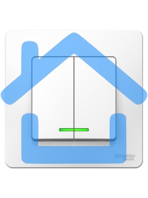 Выключатель 2-кл. СП BLANCA (сх.5) 10А 250В с подсветкой белый SchE BLNVS010511