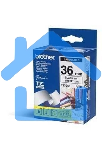 Картридж ленточный Brother TZE261 36 мм, 8 м, черный шрифт, белый фон, для Brother P-Touch