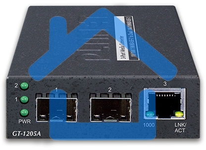 GT-1205A медиа конвертер 1-Port 10/100/1000Base-T - 2-Port Gigabit SFP Switch/Redundant Media Converter