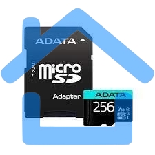 Карта памяти MICRO SDXC 256Gb W/AD. AUSDX256GUI3V30SA2-RA1 ADATA