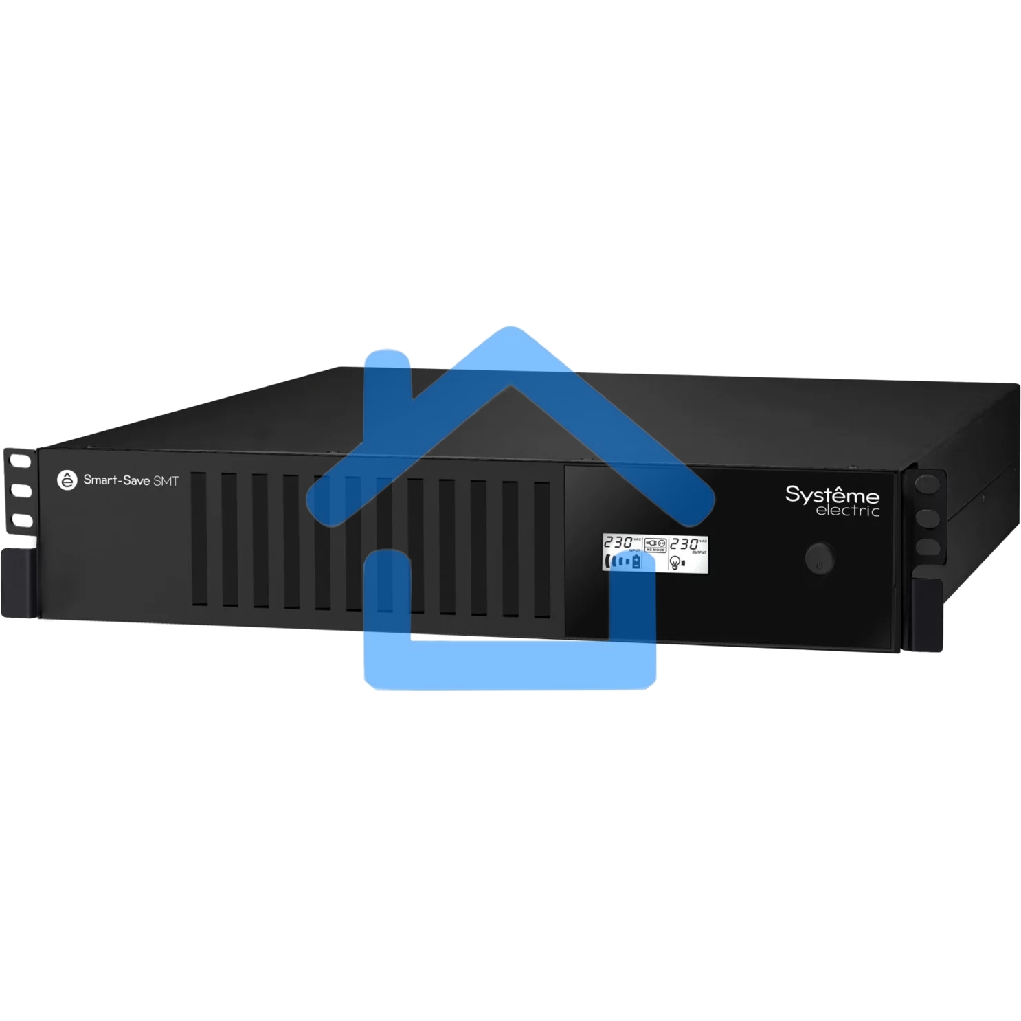 Источник бесперебойного питания Smart-Save SMT Systeme Electric 1000 ВА, монтаж в стойку 2U, 230 В, 6 розеток IEC C13, SmartSlot, AVR, LCD, USB HID