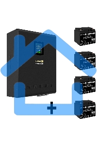 Комплект ИБП EX296003RUS + батарея 40Aч EX282976RUS 4шт (инвертор, синус, для котла, настенный) ExeGate FineSine SX-3000.LCD.AVR.2SH.T <3000VA/2100W, чистая синусоида, цветной LCD-дисплей, AVR, 2*Schuko+клеммы, линейно-интерактивный, крепление настенное, 