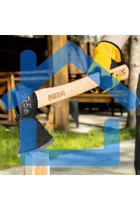 Топор Denzel 1000 г, кованый, буковое топорище