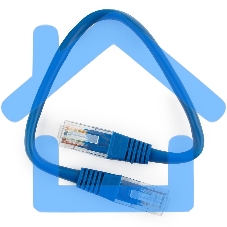 Патч-корд UTP Cablexpert кат.5e 0.25м, литой, многожильный, синий