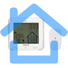 Метеостанция Rexant S637B с ЖК-экраном и беспроводным датчиком