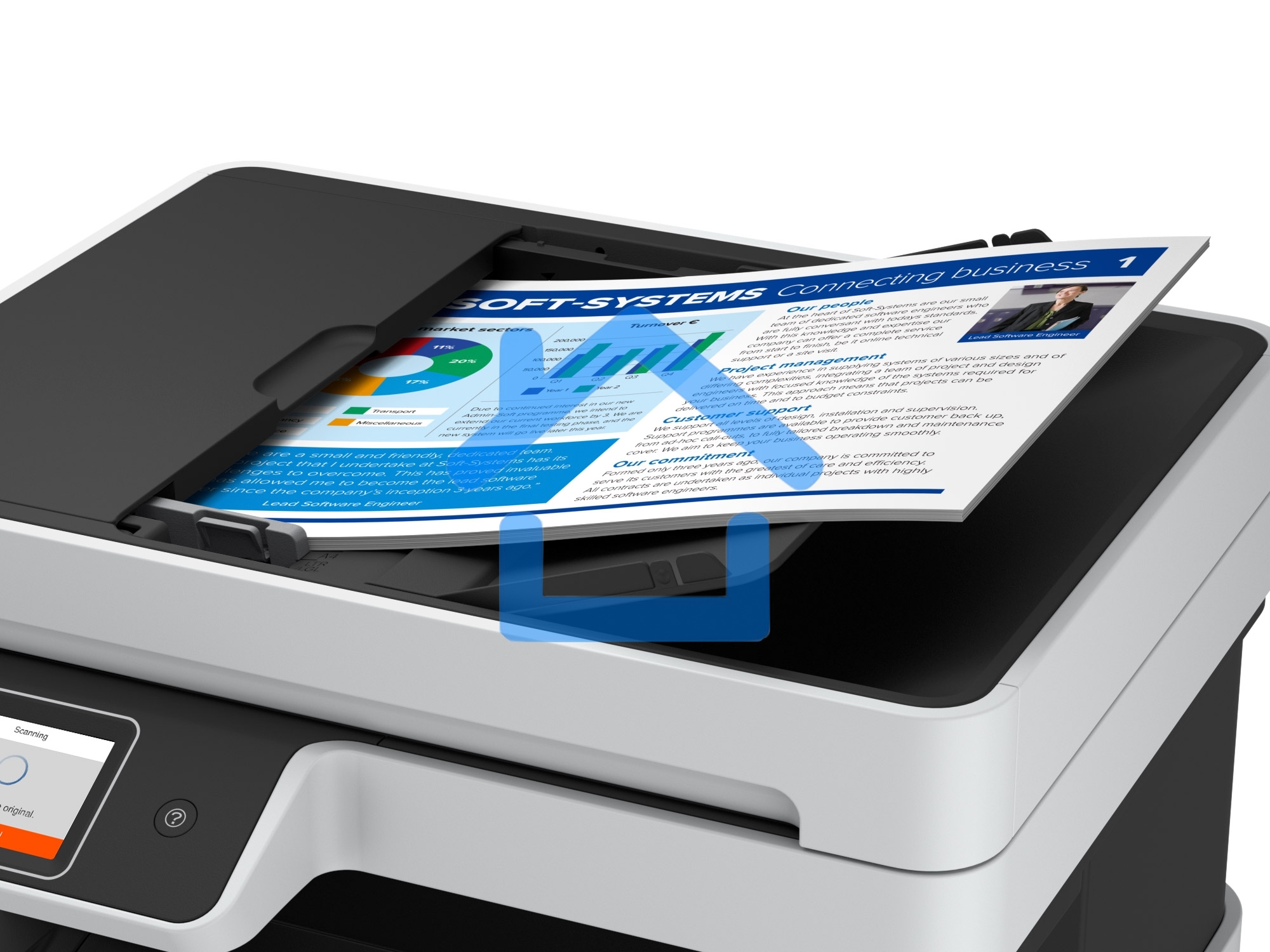 МФУ струйное Epson L6490 (C11CJ88405), A4, цветной, печ. до 17 стр/мин. (ч/б) до 9.5 стр/мин. (цвет), 1200 x 4800 dpi (печать) 1200x2400dpi (скан.), USB, RJ-45, Wi-Fi