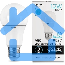 Лампа светодиодная Gauss 23222 LED Elementary A60 12W E27 1150lm 4100K 1/10/50 0