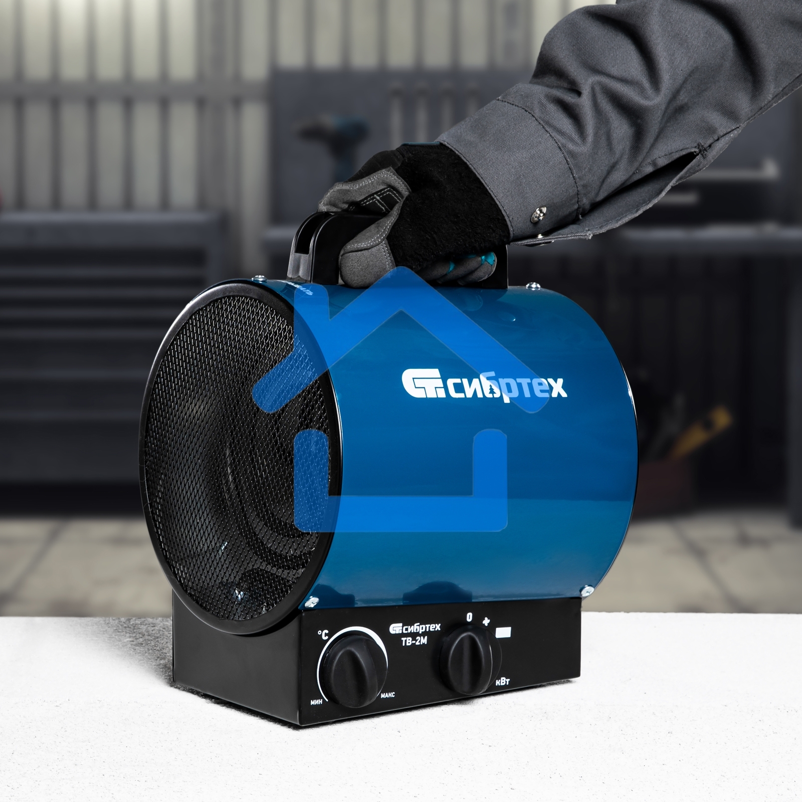 Тепловая пушка Сибртех ТВ-2М (тепловентилятор), 230 В, 2 реж. вентилятор, 2000 Вт