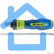 Отвертка СИБРТЕХ реверсивная комбинированная PH2/SL6, CrVСибртех 13368