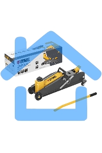 Домкрат гидравлический подкатной с фиксатором Denzel 3 т, 190-532 мм, SUV