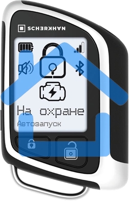 Охранная система Scher-Khan T4 с обратной связью + дистанционный запуск+ Bluetooth+GSM брелок с ЖК дисплеем