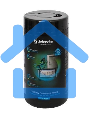 Чистящие салфетки Defender CLN ECO для экранов всех видов: ЭЛТ, ЖК, плазменными панелями / туба / 100 шт / Россия