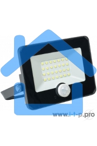 Прожектор Iek LPDO602-20-65-K02 СДО 06-20Д светодиодный черный с датчиком движения IP54 6500K