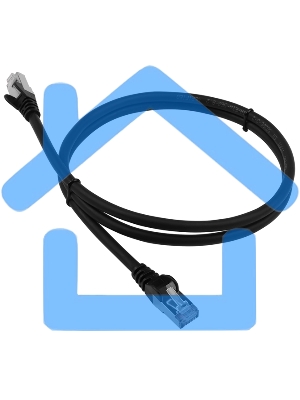 Патч-корд LANMASTER LSZH FTP кат.6, 1.0 м, черный