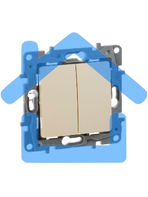 Механизм выключателя 2-кл. СП Etika 10АX безвинт. зажимы сл. кость Leg 672302