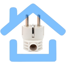 Вилка Евро Rexant угловая с з/к 16А белая