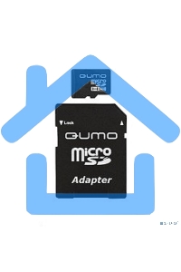 Флэш карта QUMO QM8GMICSDHC10 8Gb MicroSDHC Class 10, SD adapter