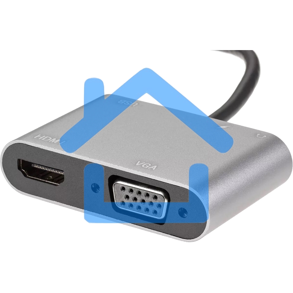 Адаптер USB Type-Cm-->VGA, HDMI 4k*30Hz, USB3.0, PD, Audio,iOpen (Aopen/Qust/VCOM)