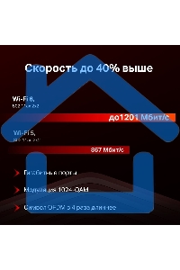 Двухдиапазонный Wi-Fi роутер Mercusys MR60X AX1500